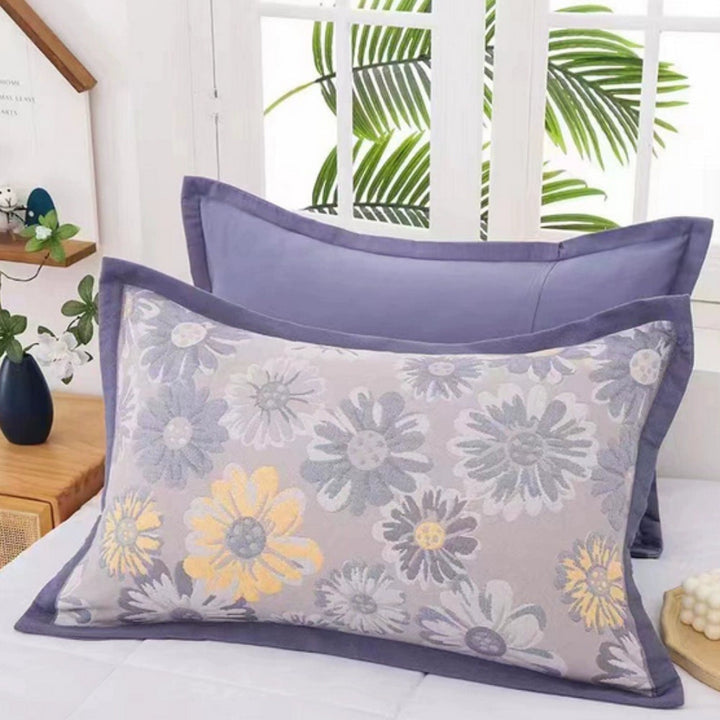 Blomsterprint Pudebetræk i Bomuld - Sæt af 2
