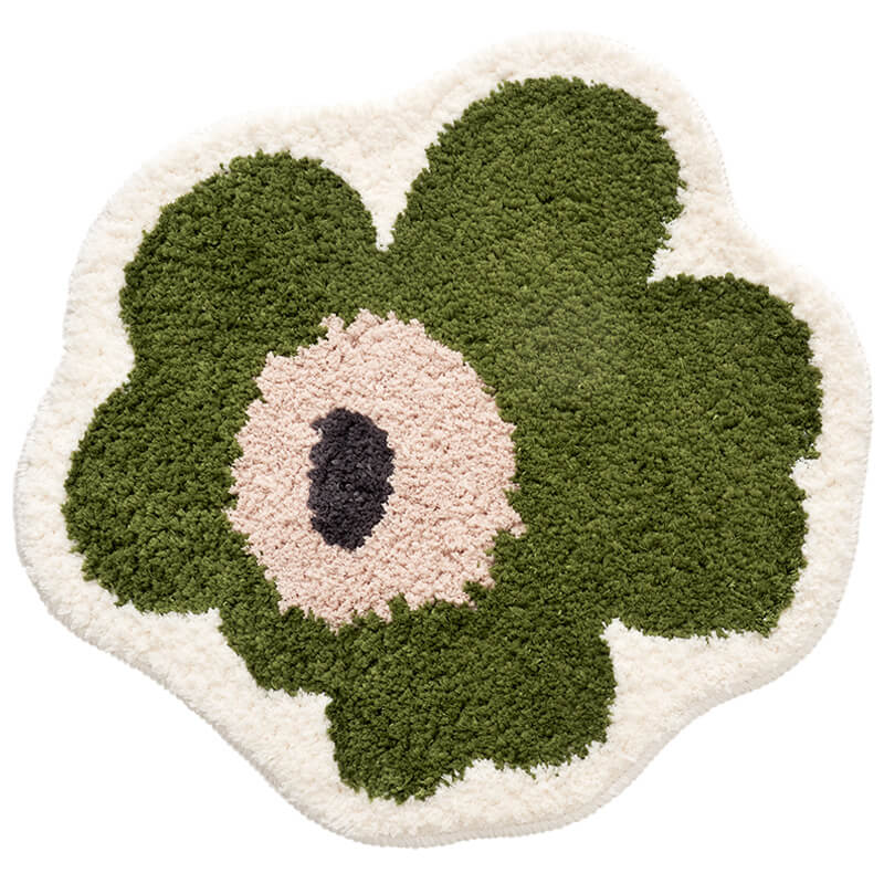 Økologisk Blomstret Tæppe i Polyesterfiber 100 cm
