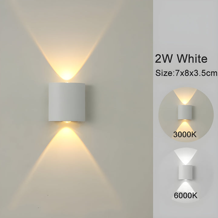 Moderne LED Væglampe med Opad- og Nedadgående Belysning
