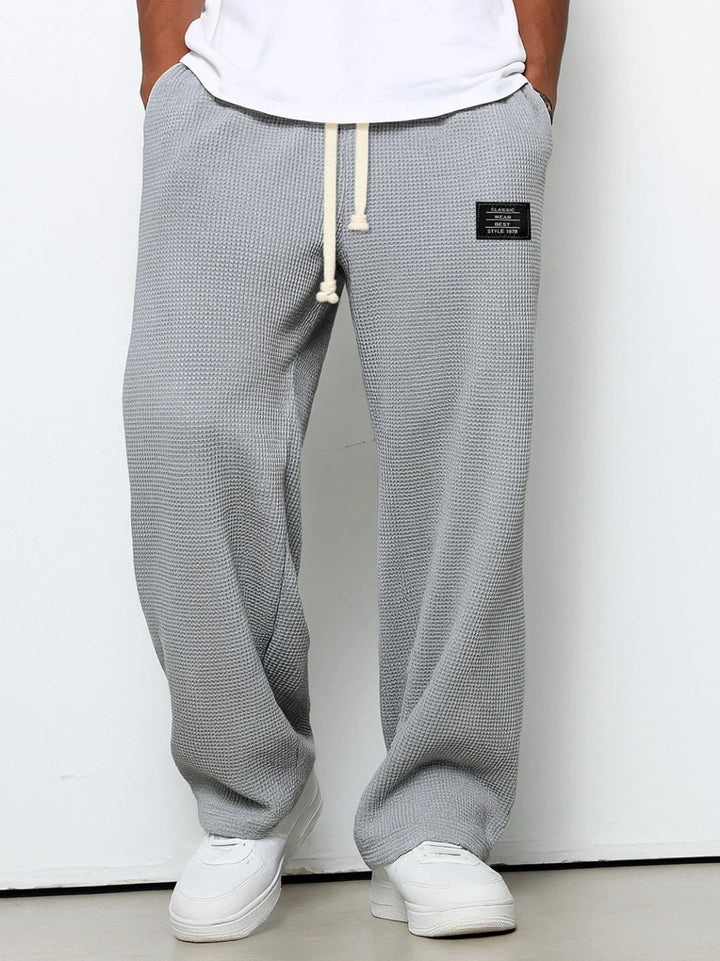 Freizeithose med Kordelzug og Struktur-Optik