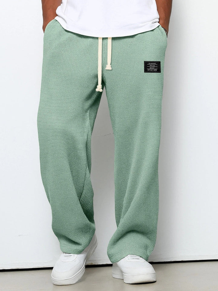 Freizeithose med Kordelzug og Struktur-Optik