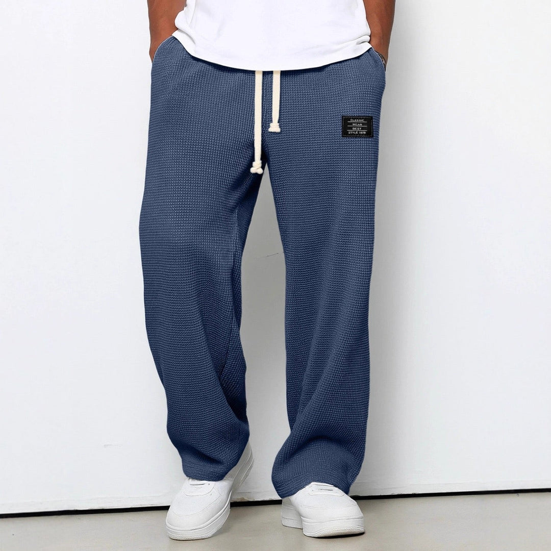 Freizeithose med Kordelzug og Struktur-Optik
