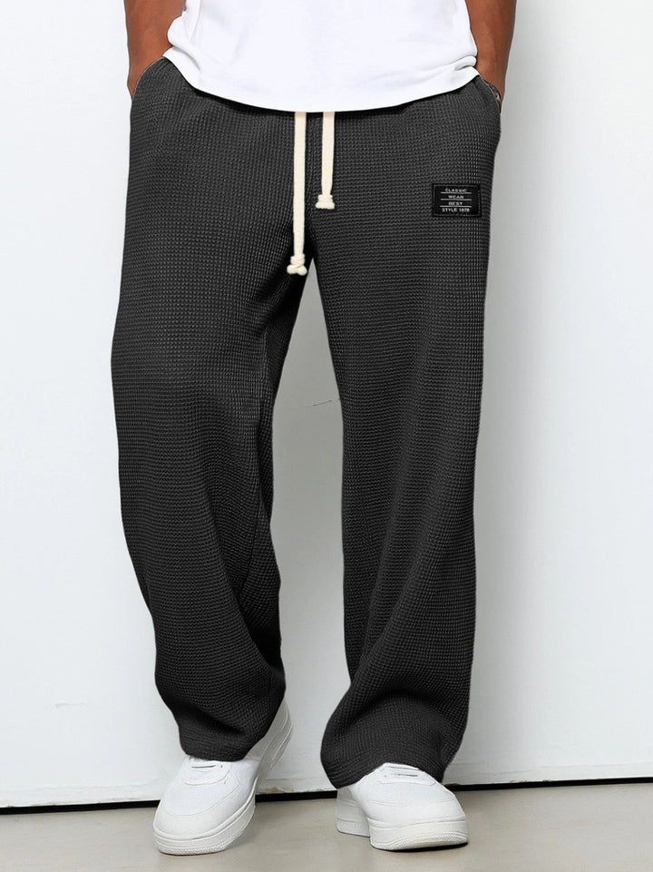 Freizeithose med Kordelzug og Struktur-Optik