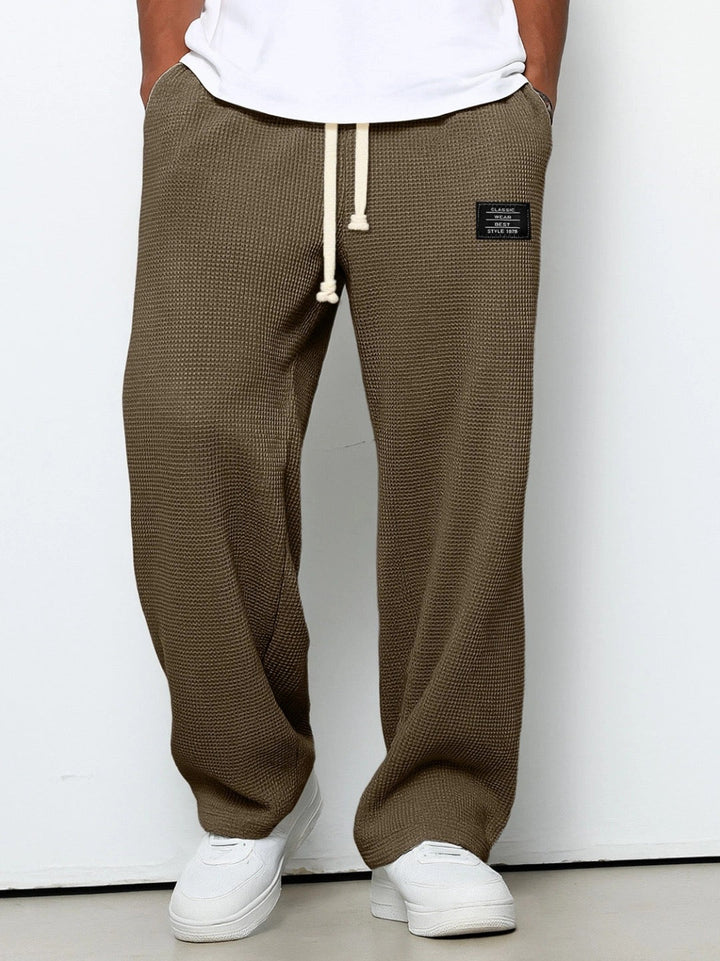 Freizeithose med Kordelzug og Struktur-Optik