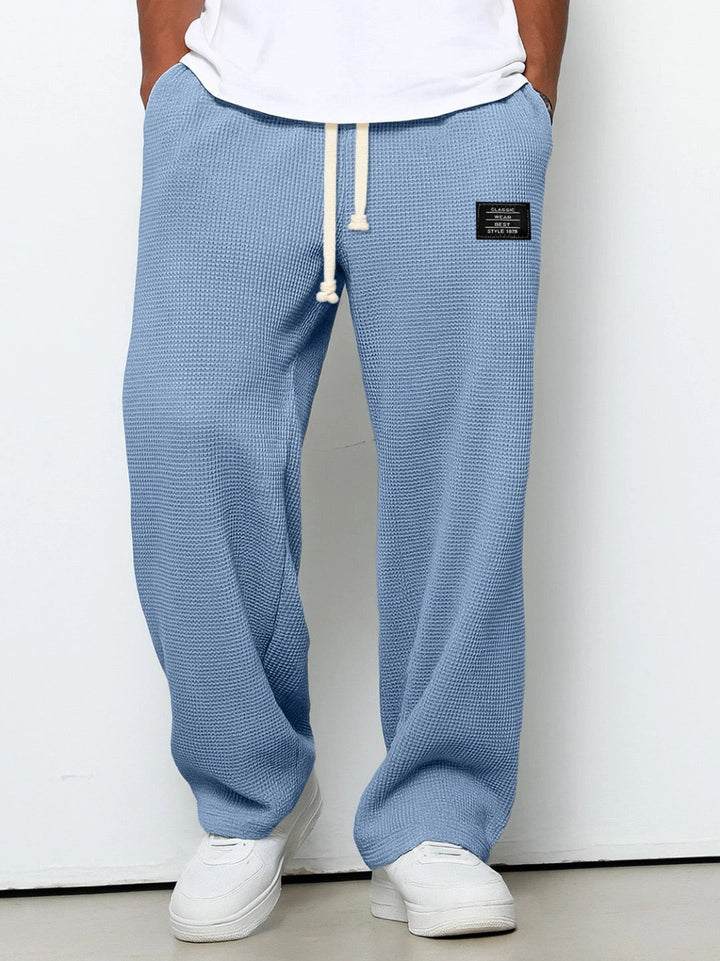 Freizeithose med Kordelzug og Struktur-Optik