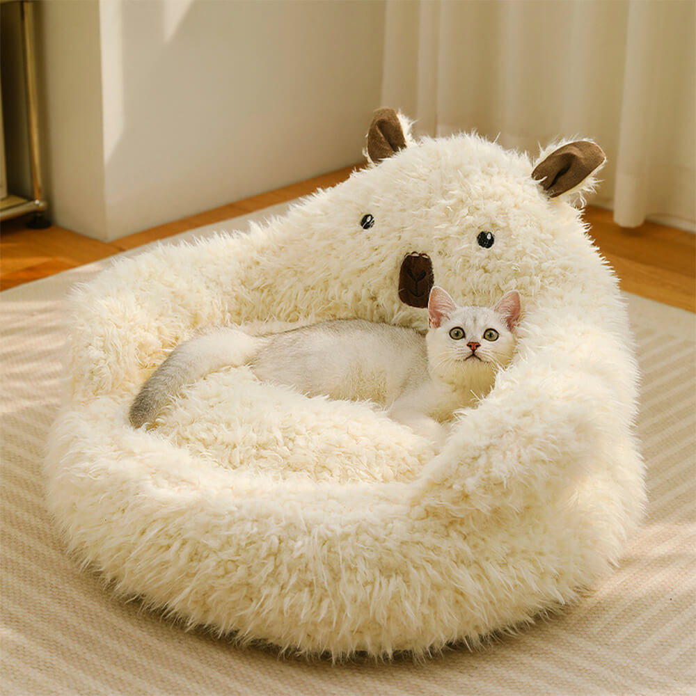 Alpaca-formet Kæledyrsbed i Blødt Plysmateriale