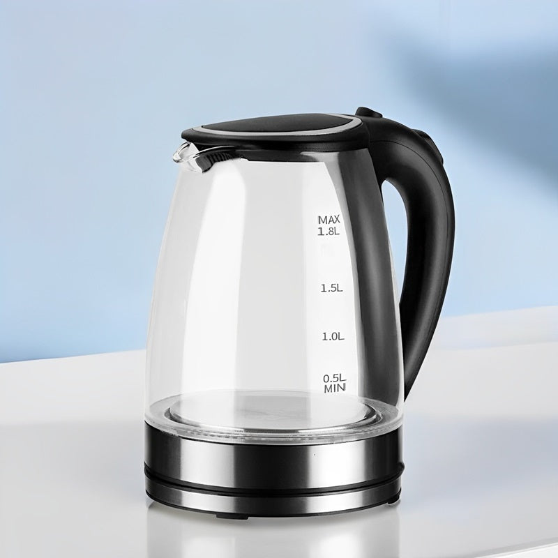 Trådløs 1.8L Elektrisk Glas Kedel med LED Belysning