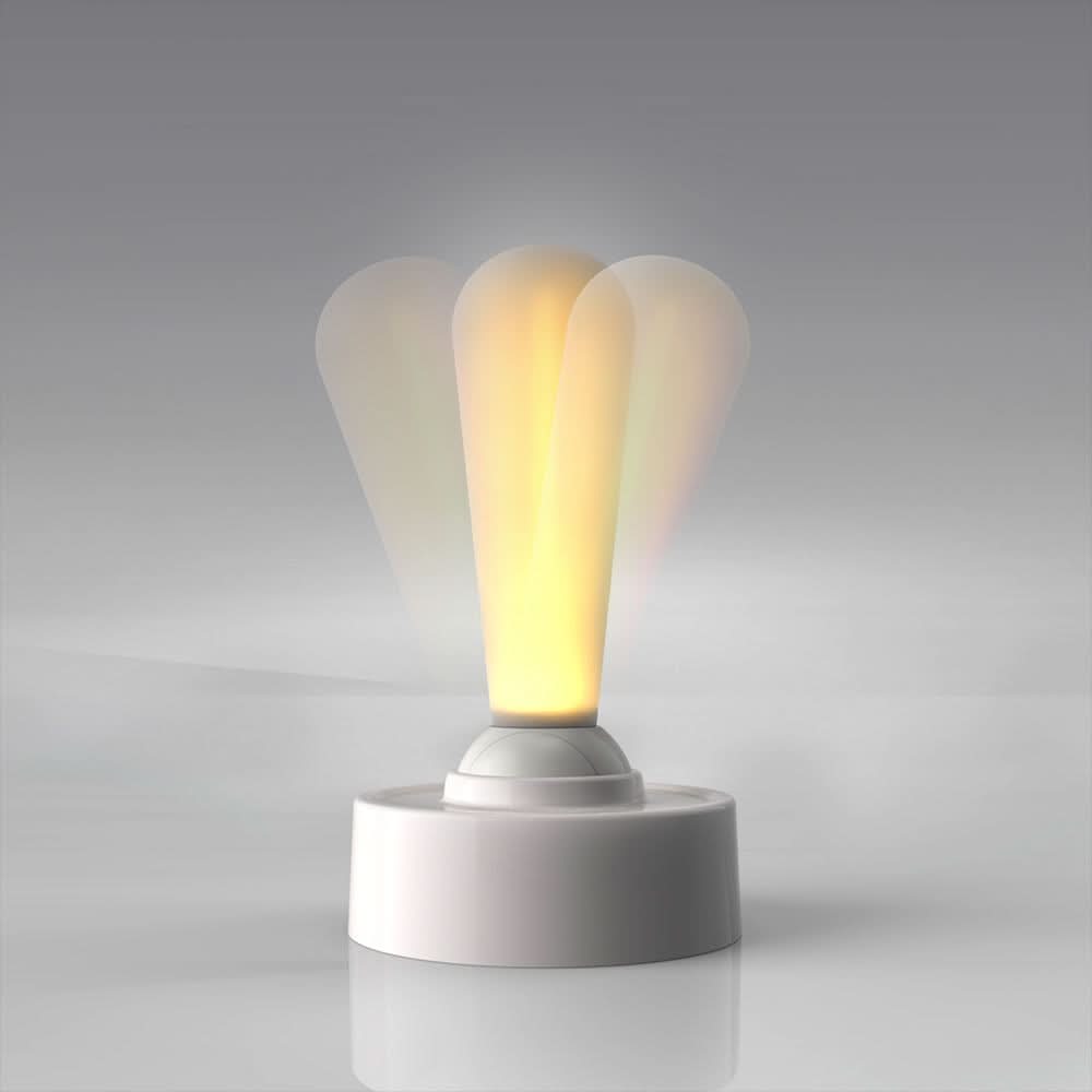 Genopladelig Retro Bordlampe med Håndtag Kontakt og LED Lys