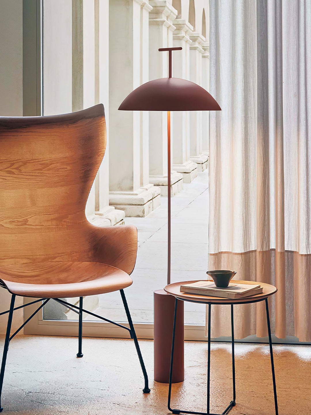 Moderne Træ Gulvlampe med Dæmpbar Belysning