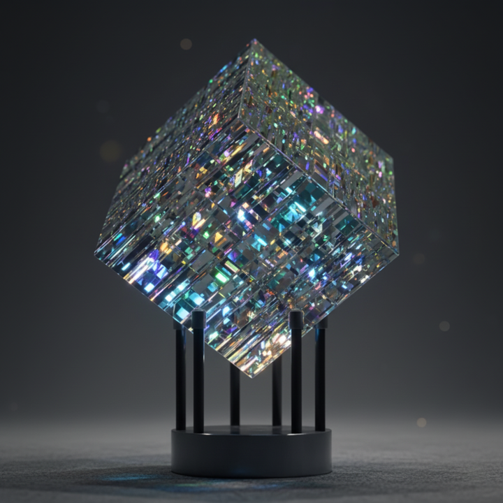 Krystal Refraktions Terning til Moderne Dekor