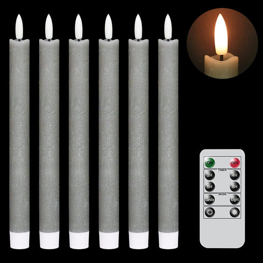 Flammefrie Stearinlys i Ægte Voks med Fjernbetjening og Timer