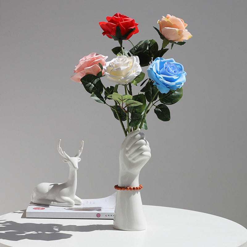 Stilfuld Keramisk Vase til Friske og Tørrede Blomster