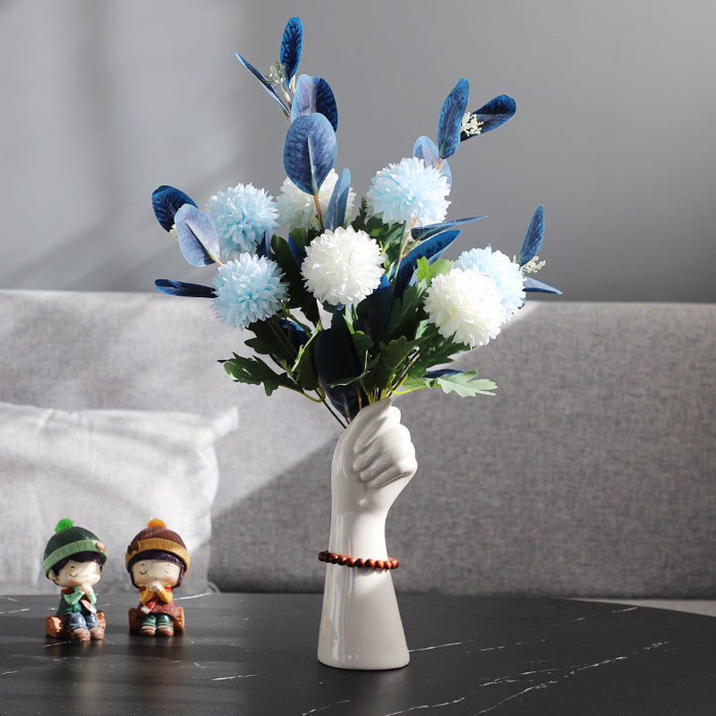 Stilfuld Keramisk Vase til Friske og Tørrede Blomster