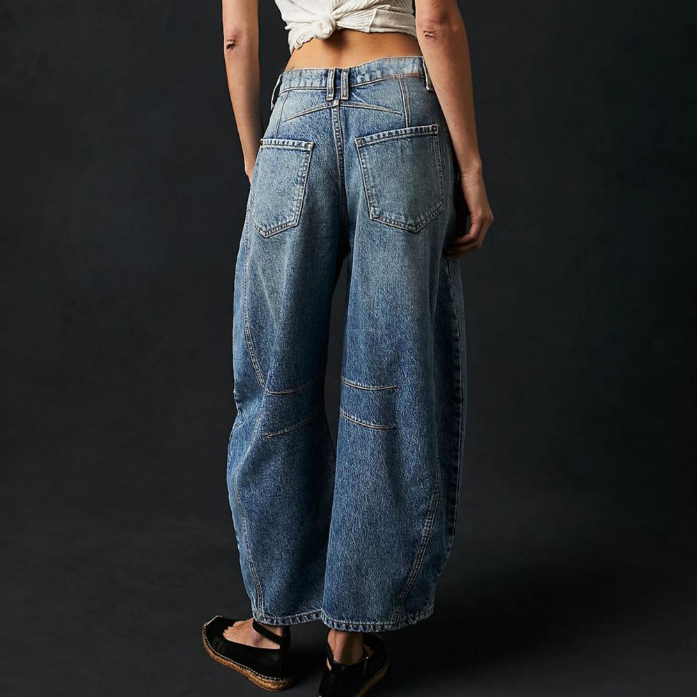 Fad | Kvinders Høj Talje Fad Ben Jeans Relaxed Fit Denim