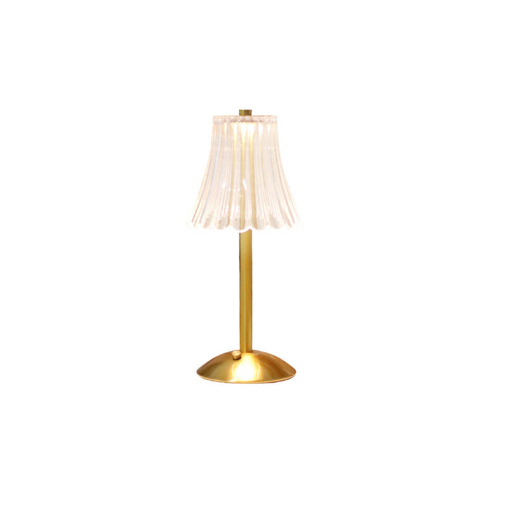 Elegant Guldbærbar LED Bordlampe med Hurtig Opladning