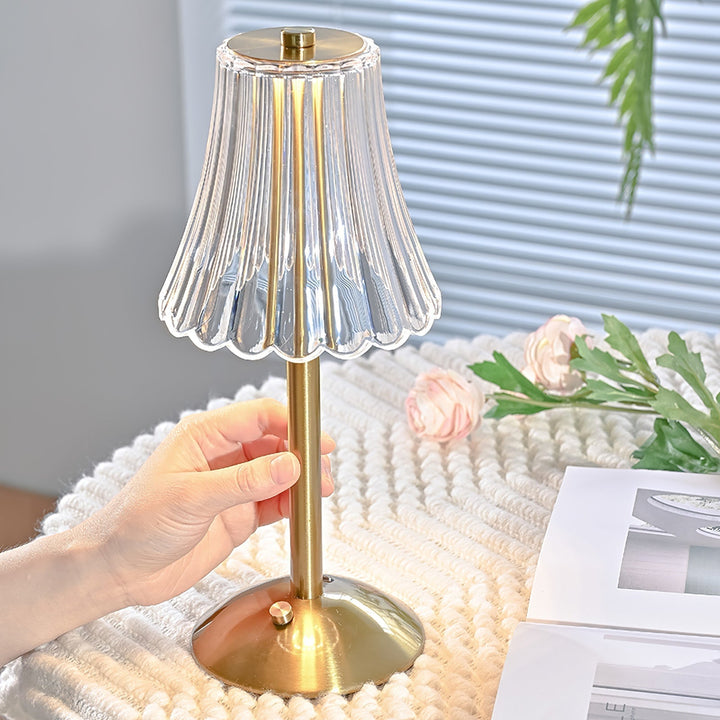 Elegant Guldbærbar LED Bordlampe med Hurtig Opladning