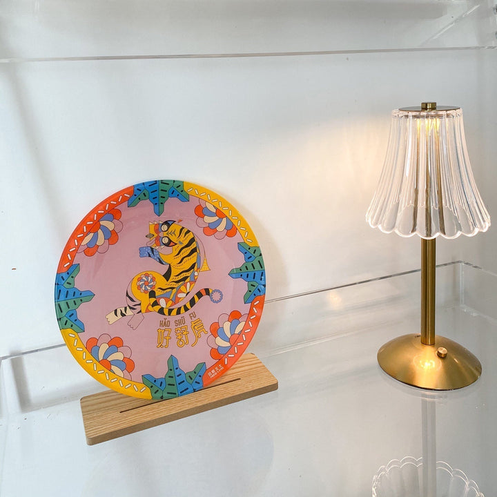 Elegant Guldbærbar LED Bordlampe med Hurtig Opladning