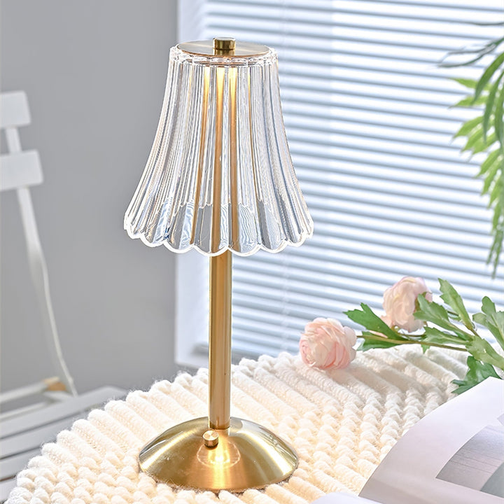 Elegant Guldbærbar LED Bordlampe med Hurtig Opladning