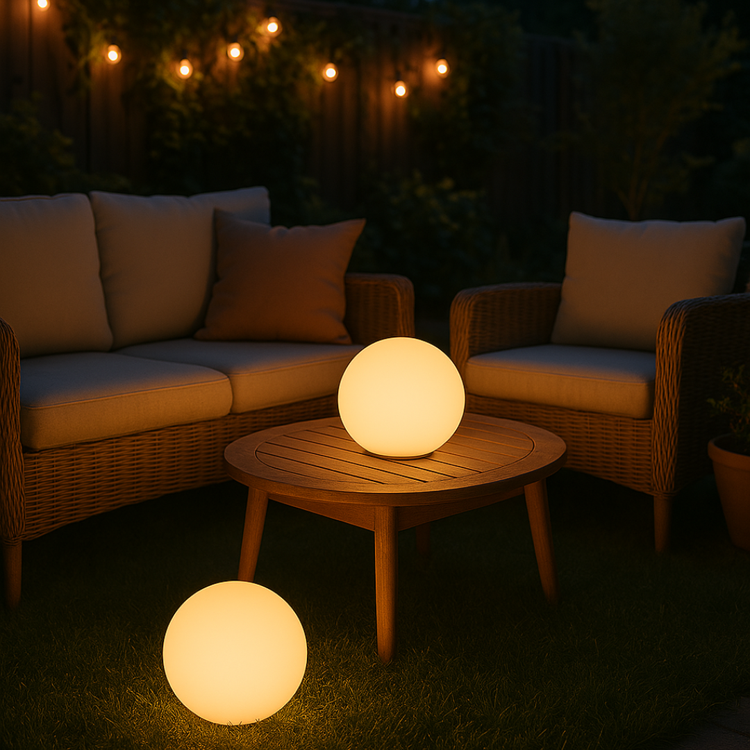 Farveskiftende LED Bordlampe med Fjernbetjening - Genopladelig USB