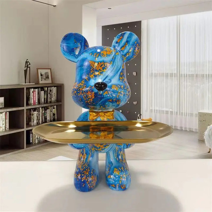 Graffiti Bjørn Skulptur i Harpiks - Moderne Street Art Dekor