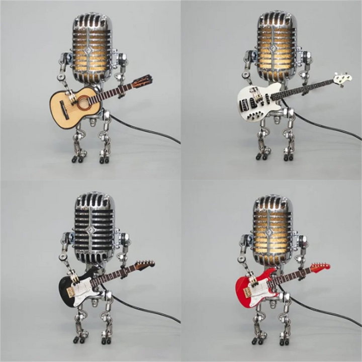 Robot Guitar Bordlampe med Justerbart Dæmpbart LED Lys