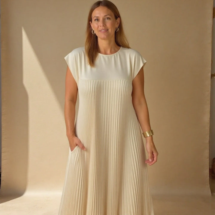 Fern | Kvinders Flowy Plisseret Maxi Kjole Cocktail