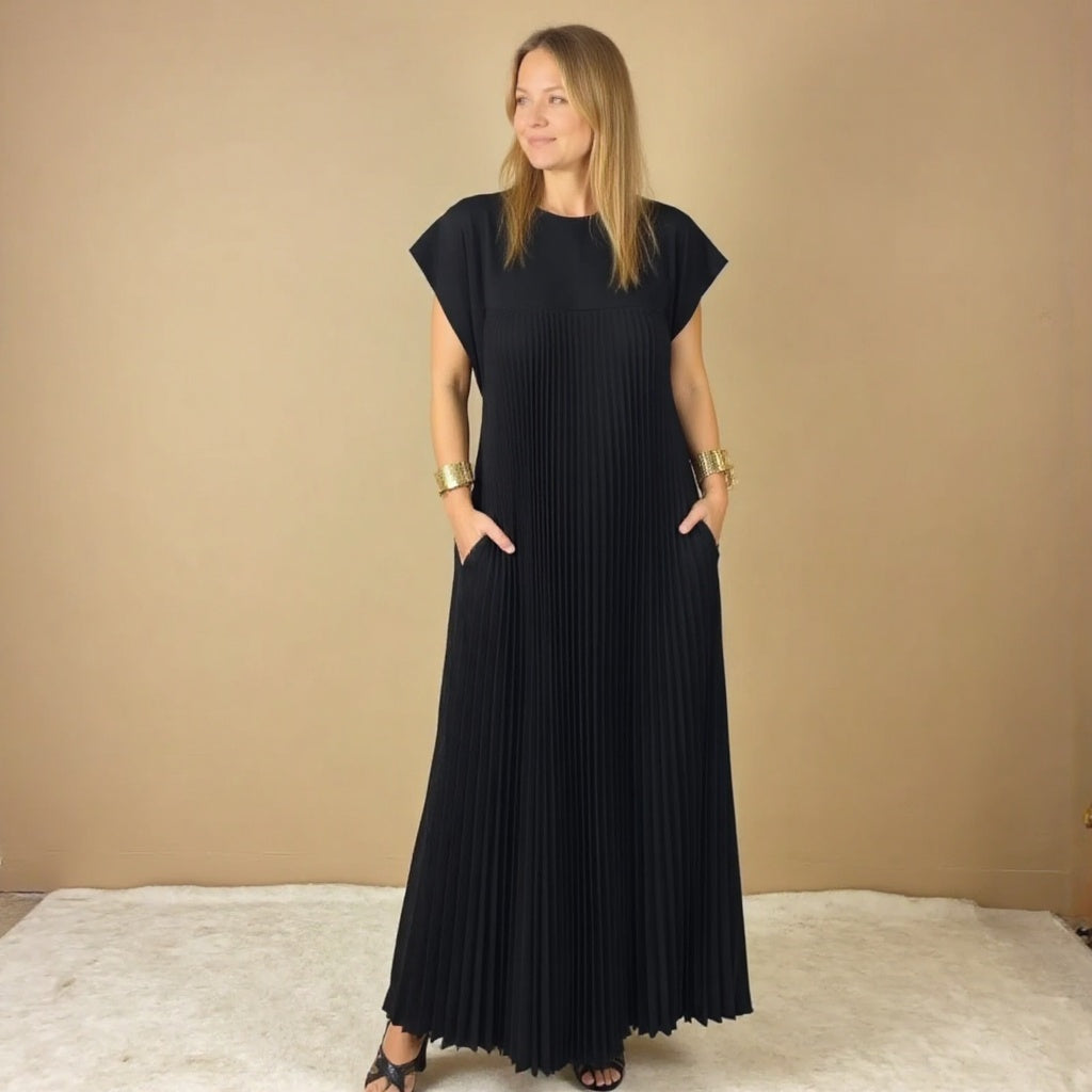 Fern | Kvinders Flydende Plisseret Maxi Kjole Cocktail