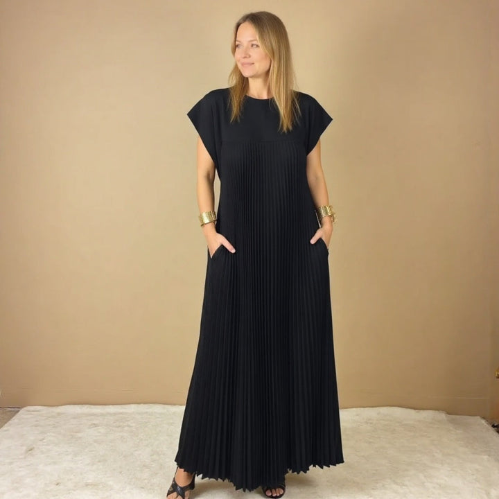 Fern | Kvinders Flydende Plisseret Maxi Kjole Cocktail