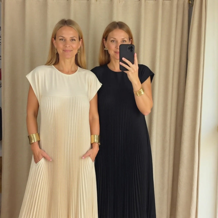 Fern | Kvinders Flowy Plisseret Maxi Kjole Cocktail
