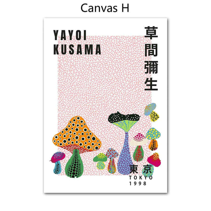 Yayoi Kusama Abstrakt Kunstplakat med Livlige Farver