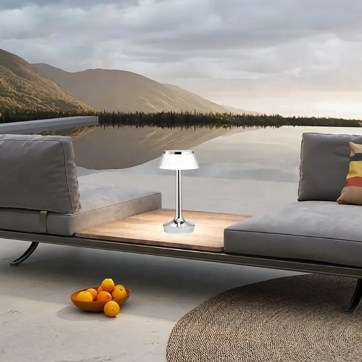 Genopladelig Touch Control Bordlampe i Krystaldesign