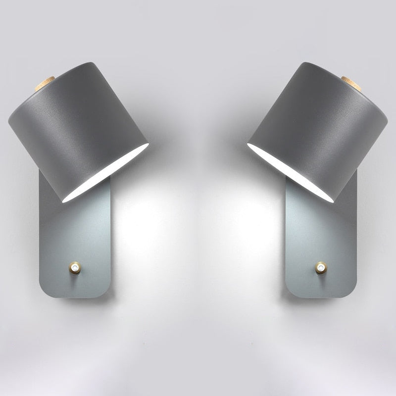 Moderne Metal LED Væglampe med Tænd/sluk-kontakt