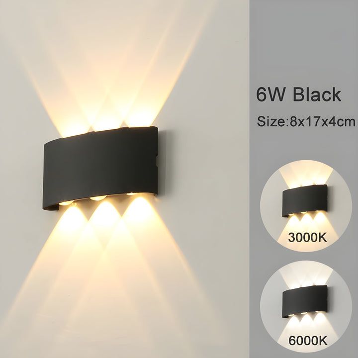 Moderne LED Væglampe med Opad- og Nedadgående Belysning