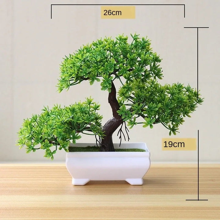 Mini Bonsai Plante i Plast til Skrivebordsdekoration