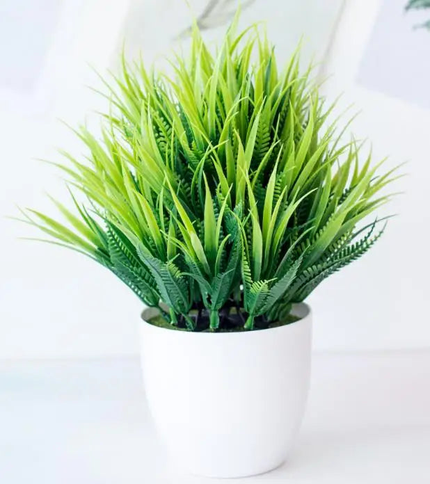 Mini Bonsai Plante i Plast til Skrivebordsdekoration