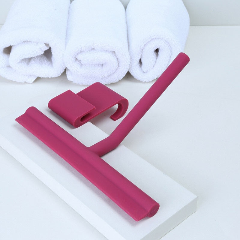 Retro Silikone Brusevægtskraber med Holder - Stribefri Rengøring i Turkis eller Fuchsia