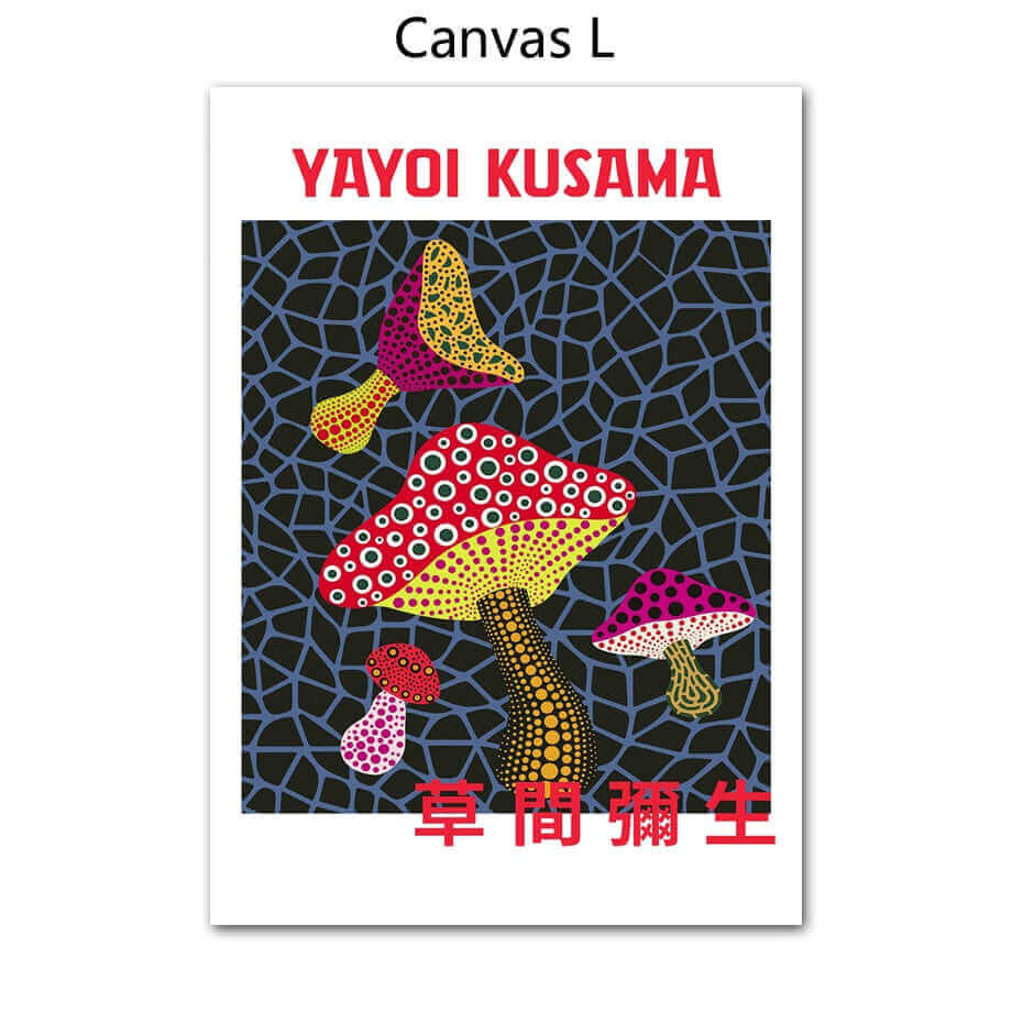 Yayoi Kusama Abstrakt Kunstplakat med Livlige Farver