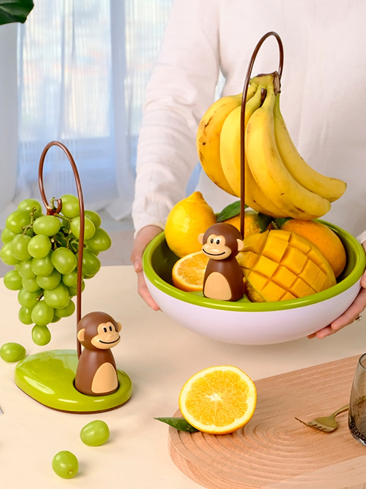 Sjovt Bananestativ i Metal til Køkkenopbevaring