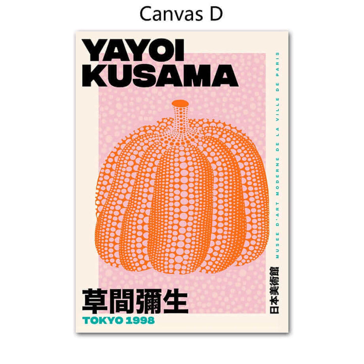 Yayoi Kusama Abstrakt Kunstplakat med Livlige Farver