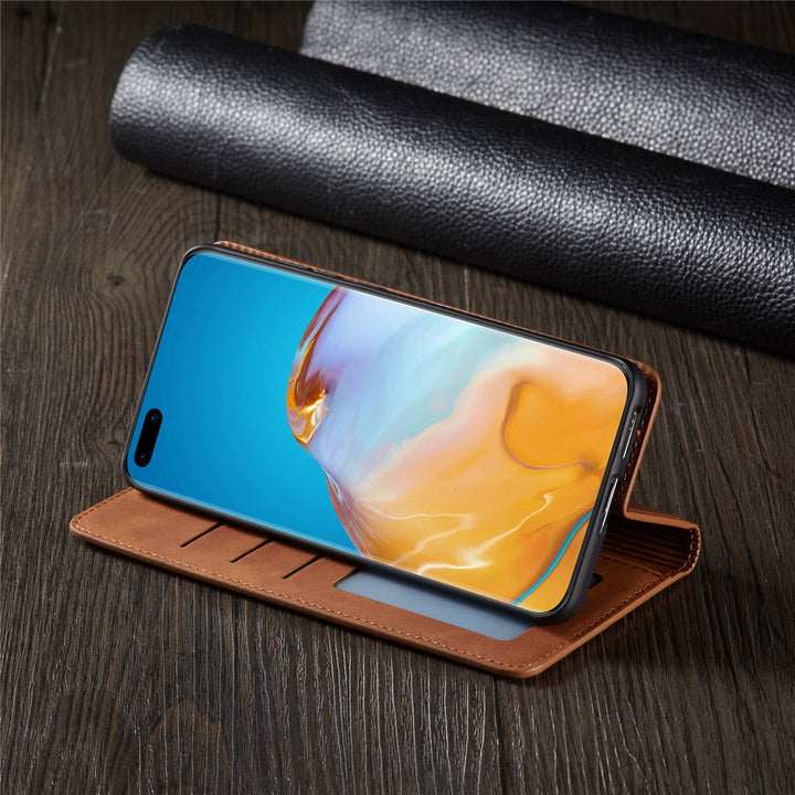 Magnetisk Læder Etui til Huawei Smartphone