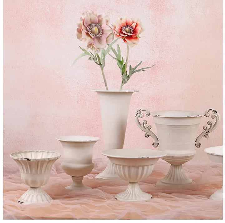 Vintage Jern Chalice Vase med Retro Finish