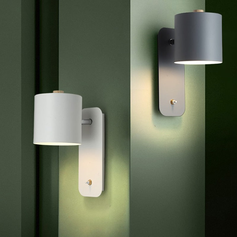 Moderne Metal LED Væglampe med Tænd/sluk-kontakt