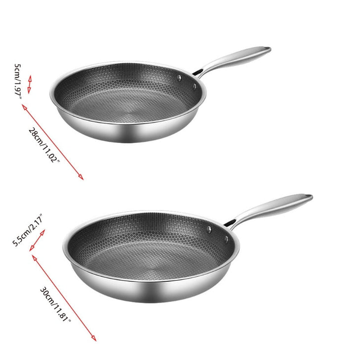Ridsebestandig Non-Stick Stegepande i Rustfrit Stål
