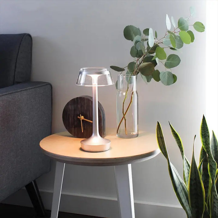 Genopladelig Touch Control Bordlampe i Krystaldesign