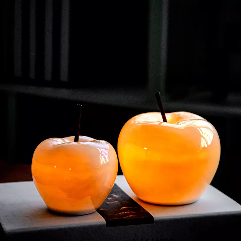 Translucent Apple Natbordlampe med LED-pære