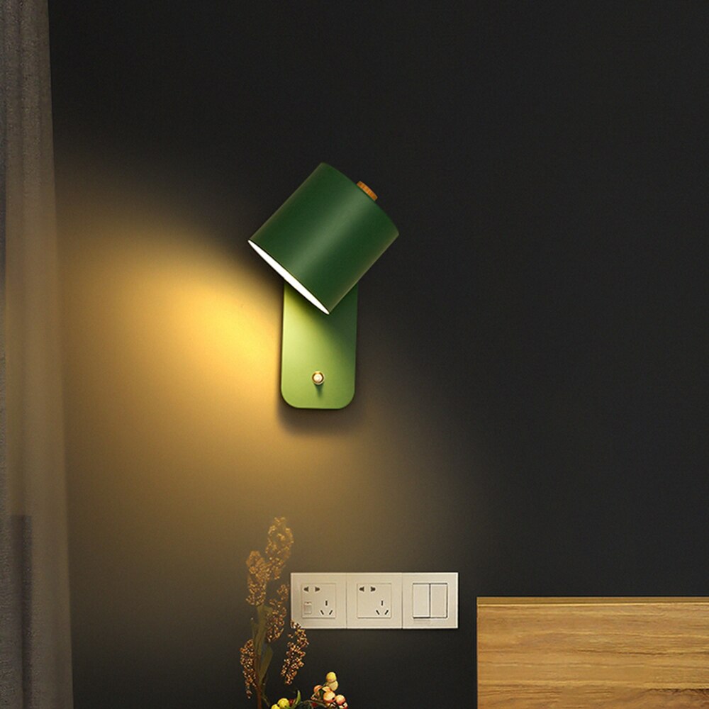 Moderne LED Væglampe i Metal med Kontakt - Energibesparende Indendørs Belysning