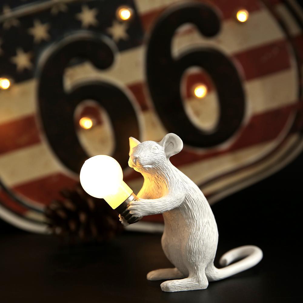 Moderne Mus Bordlampe i Keramik med LED Lys