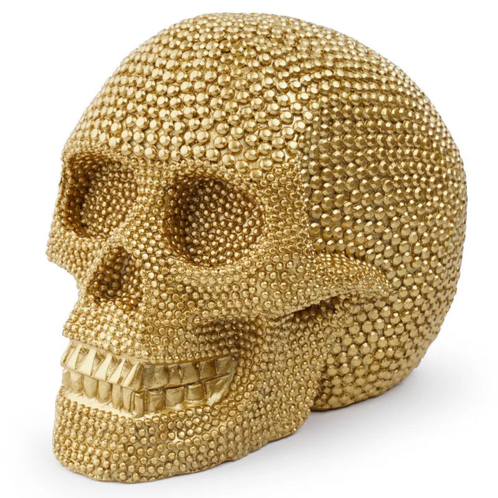 Elegant Harpiks Kranium Skulptur i Sølv og Guld