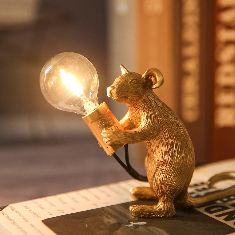 Moderne Mus Bordlampe i Keramik med LED Lys