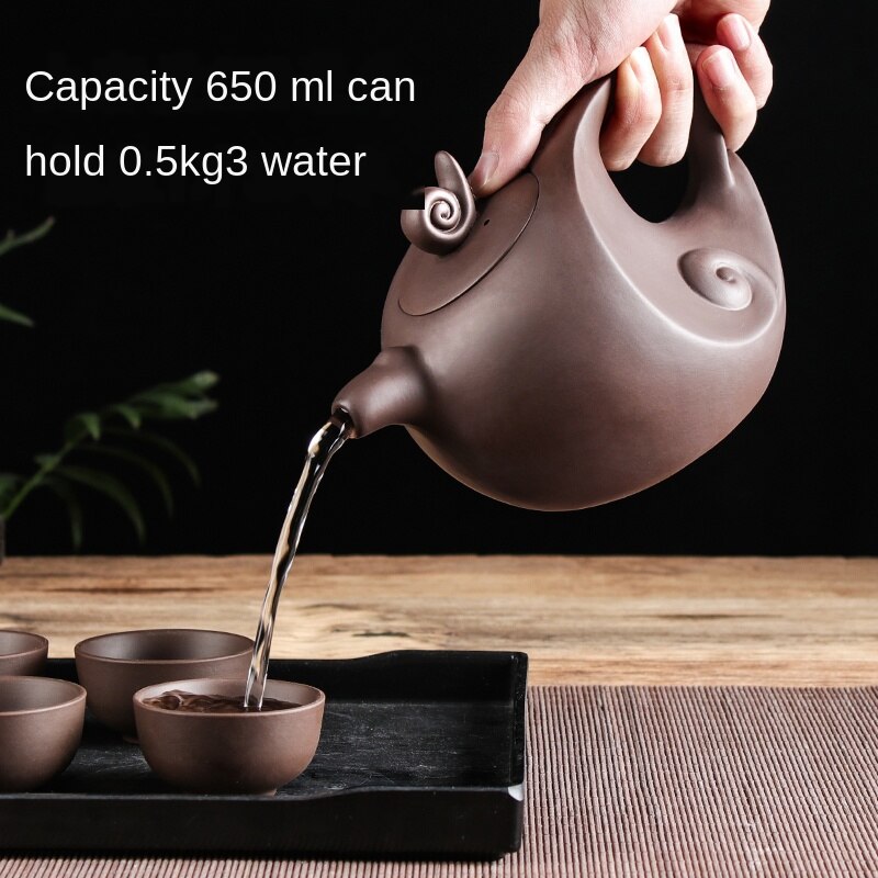 Håndlavet Lilla Teapot Sæt med Kuglefilter - 801-900 ml